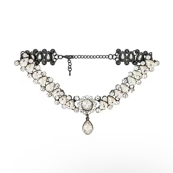 Amber Sceats Crystal Choker Necklace in Silver - Picture 1 of 7